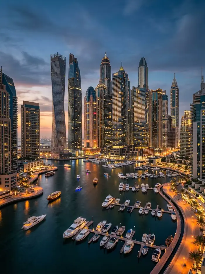 Dubai Marina i Bluewaters